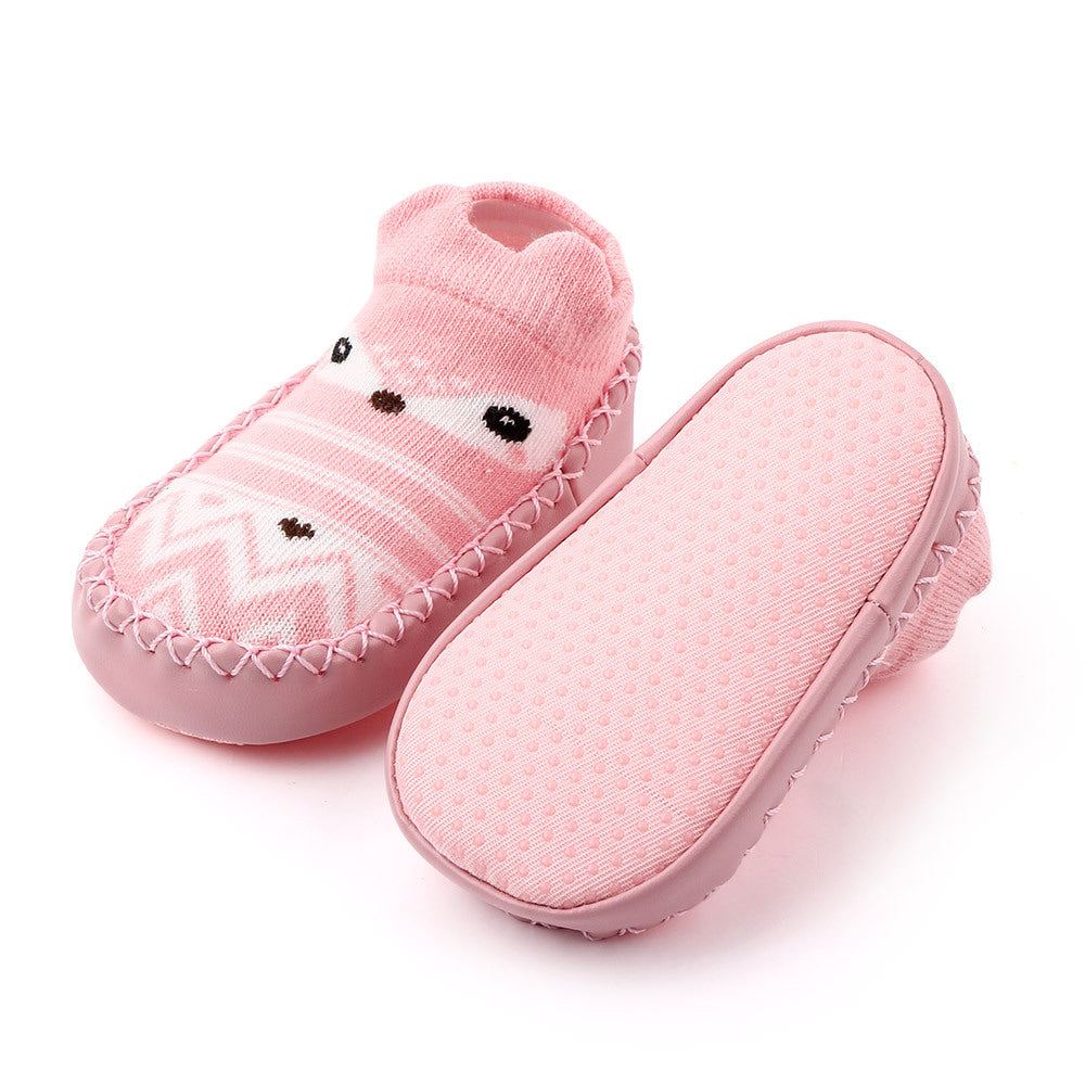 Children's new cartoon baby socks Baby toddler shoes and socks Fox type non-slip soft-soled floor socks