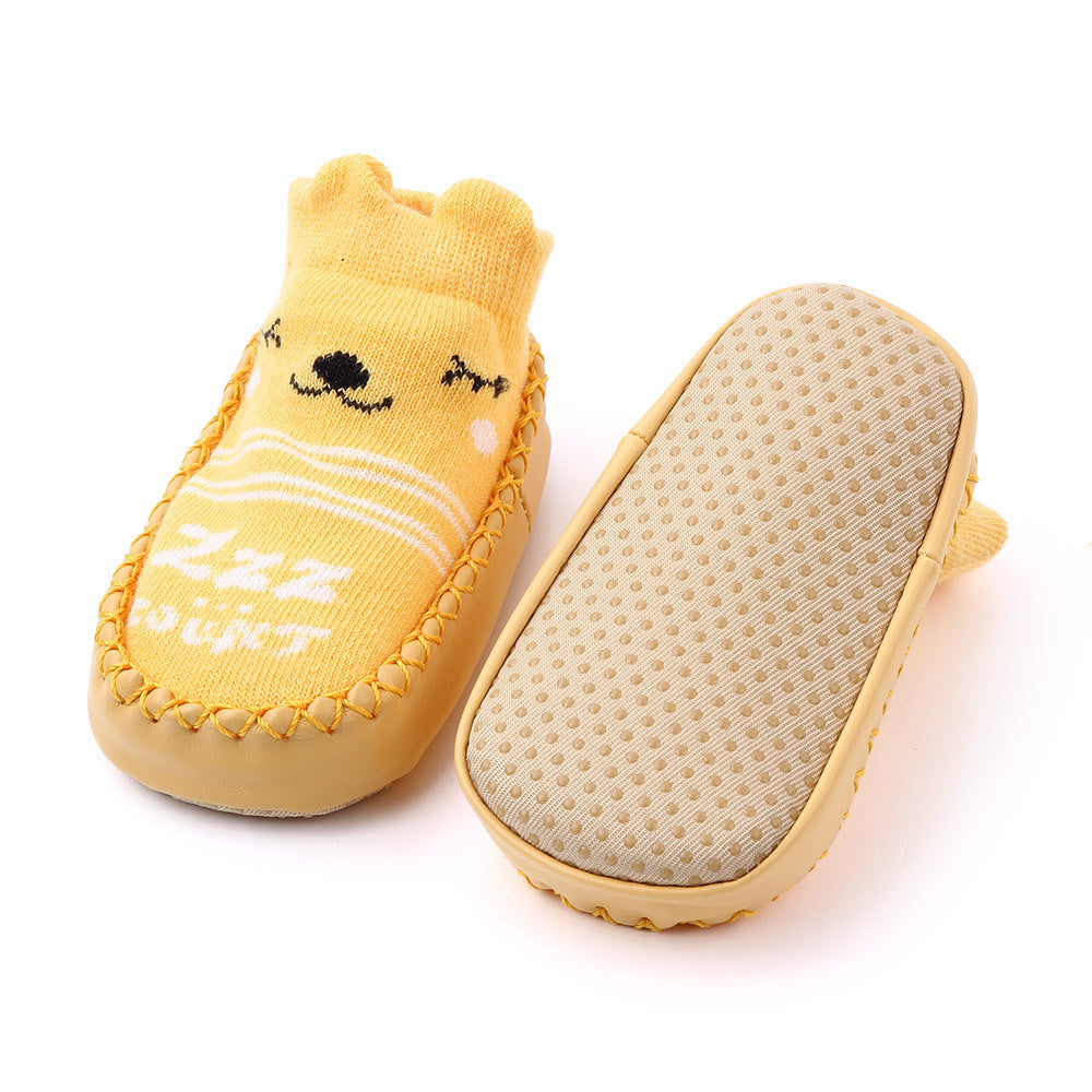 Children's new cartoon baby socks Baby toddler shoes and socks Fox type non-slip soft-soled floor socks