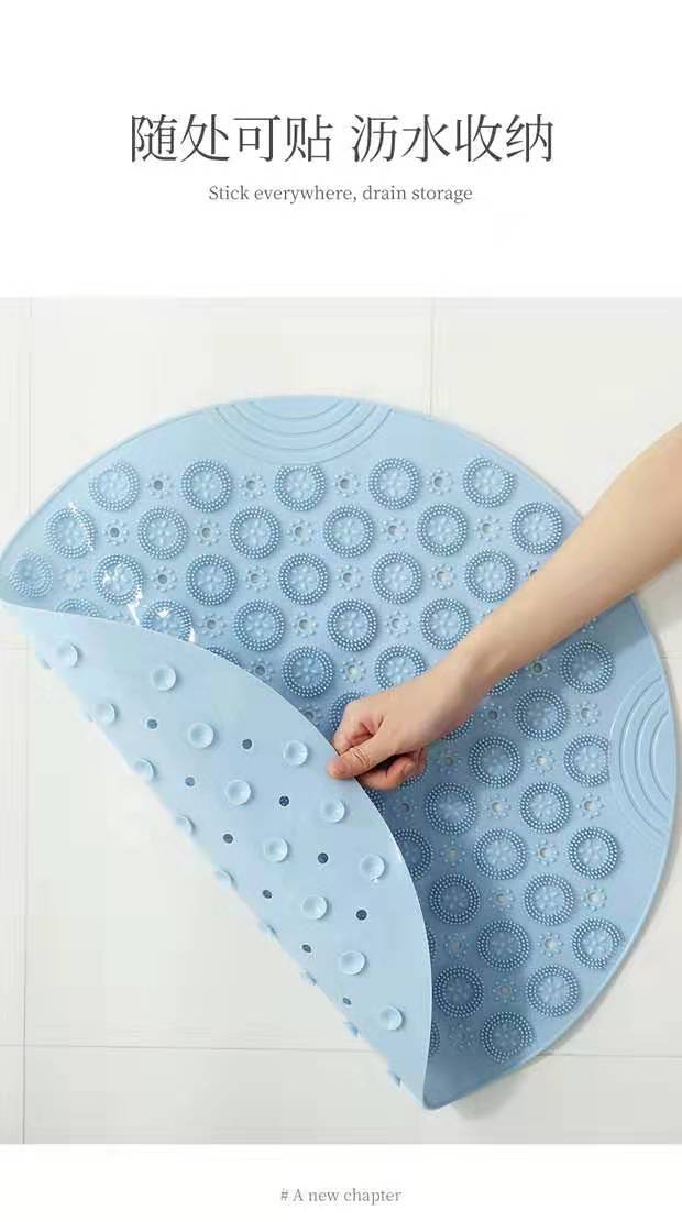 Round bathroom non-slip mat shower mat bathroom toilet toilet non-slip mat with absorption massage mat