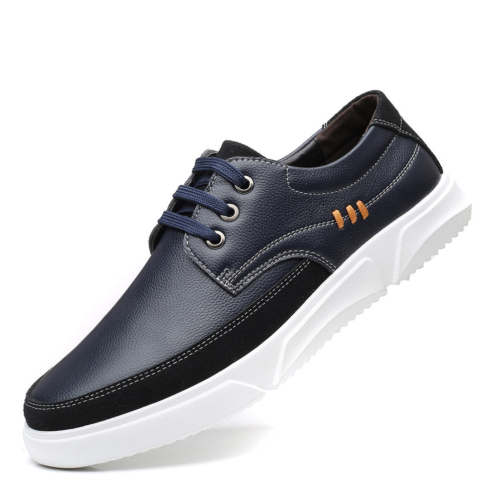 Men's casual leather shoes tide shoes fashion trend wild board shoes color matching men's shoes