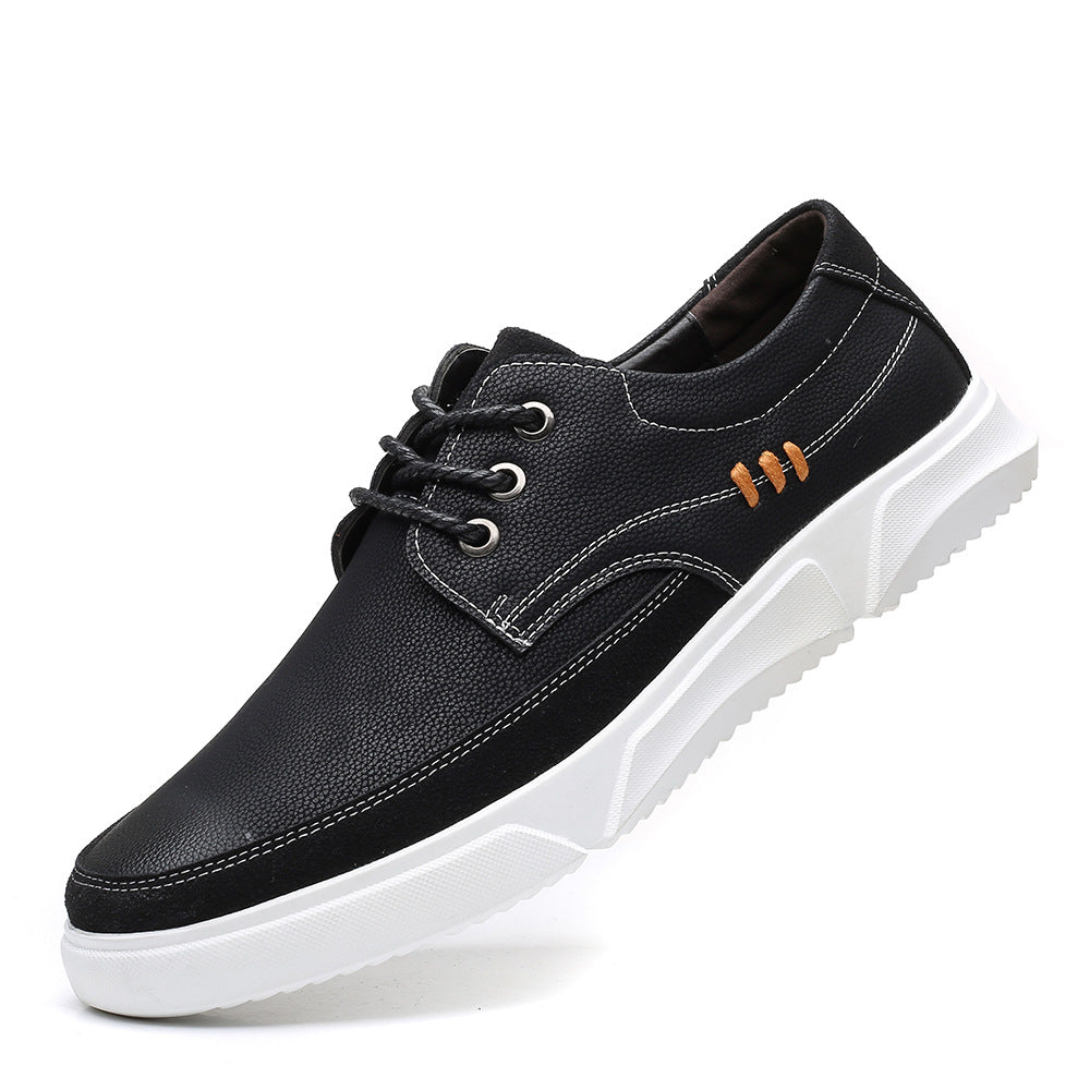 Men's casual leather shoes tide shoes fashion trend wild board shoes color matching men's shoes