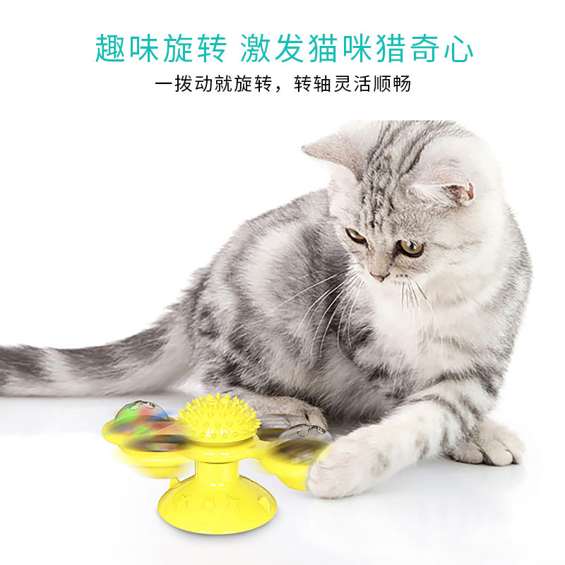 Rotating windmill cat toy Rotating cat turntable