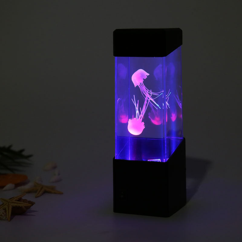 Jellyfish Aquarium Colorful Color Changing Electronic Pet Simulation Fish Tank Creative Home Gift Toys Ornamental