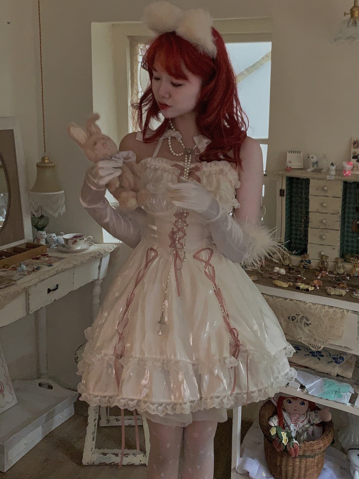 Sweet and elegant lolita suspender dress