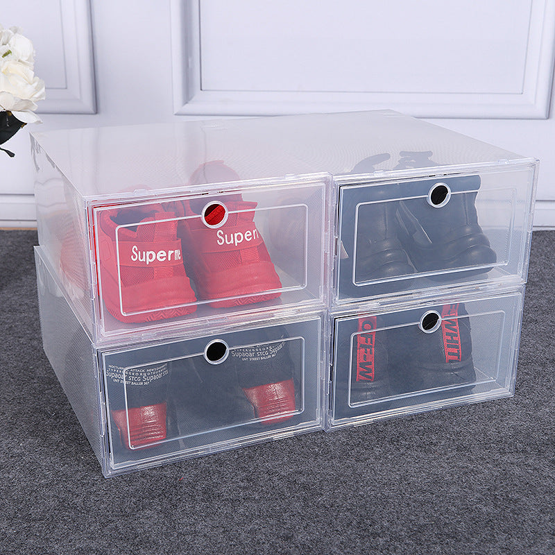 New transparent plastic shoe box drawer for men and women to put shoes storage save space