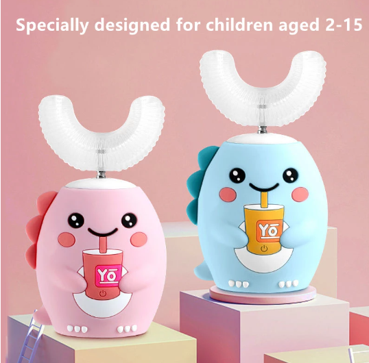 New children's U-shaped electric toothbrush 2-6-12 years old baby brushing teeth automatic u-shaped rechargeable tooth cleaner