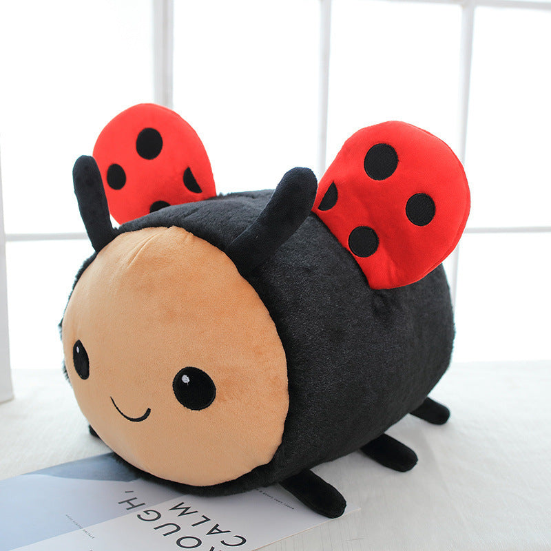 New cartoon little bee ladybug flower little seven doll children's toy plush doll girl gift sleeping pillow