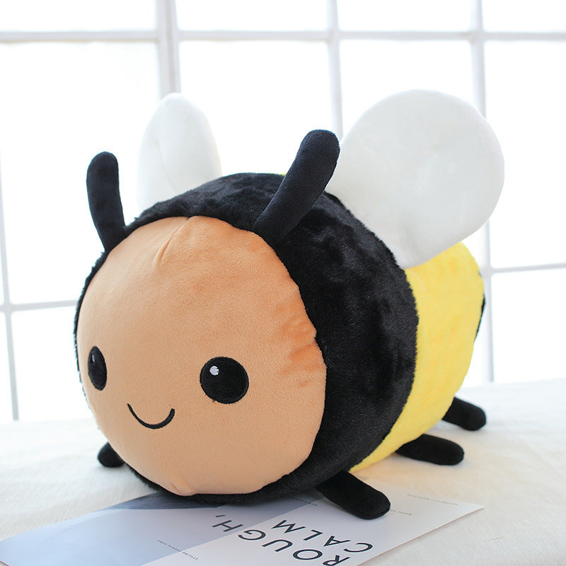 New cartoon little bee ladybug flower little seven doll children's toy plush doll girl gift sleeping pillow