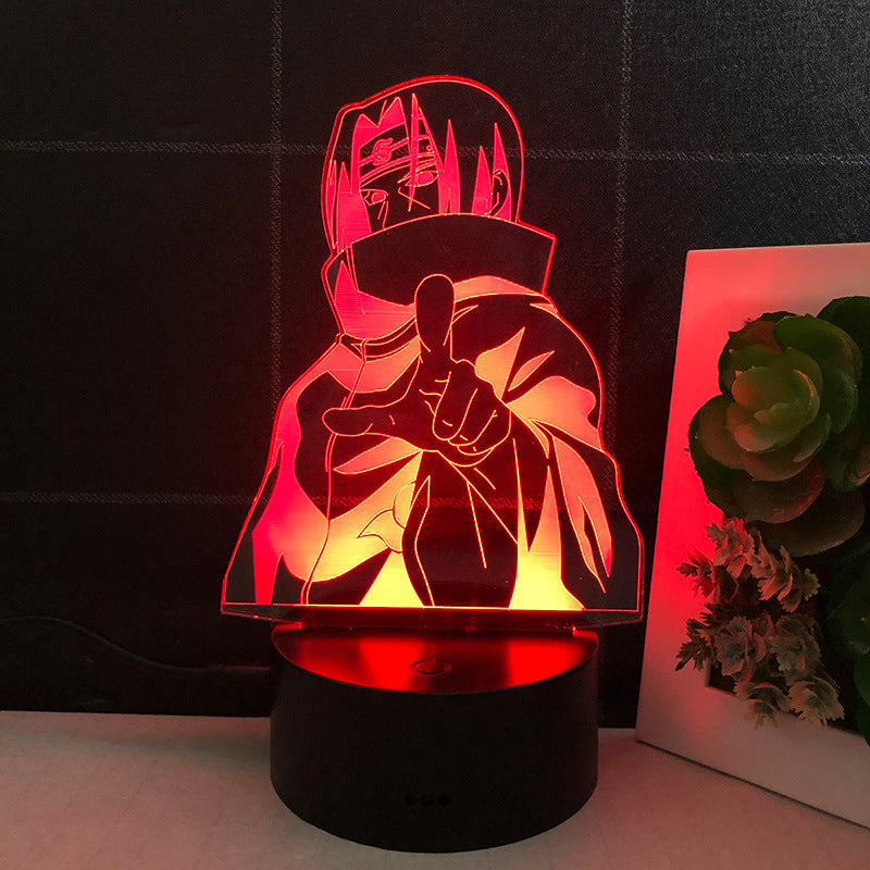 Naruto Anime 3d Led Night Light Third Squad Kakashi Sasuke Naruto Sakura Children's Christmas Gifts