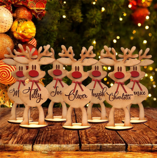 Personalized Freestanding Reindeer Personalized Freestanding Reindeer Christmas Decoration