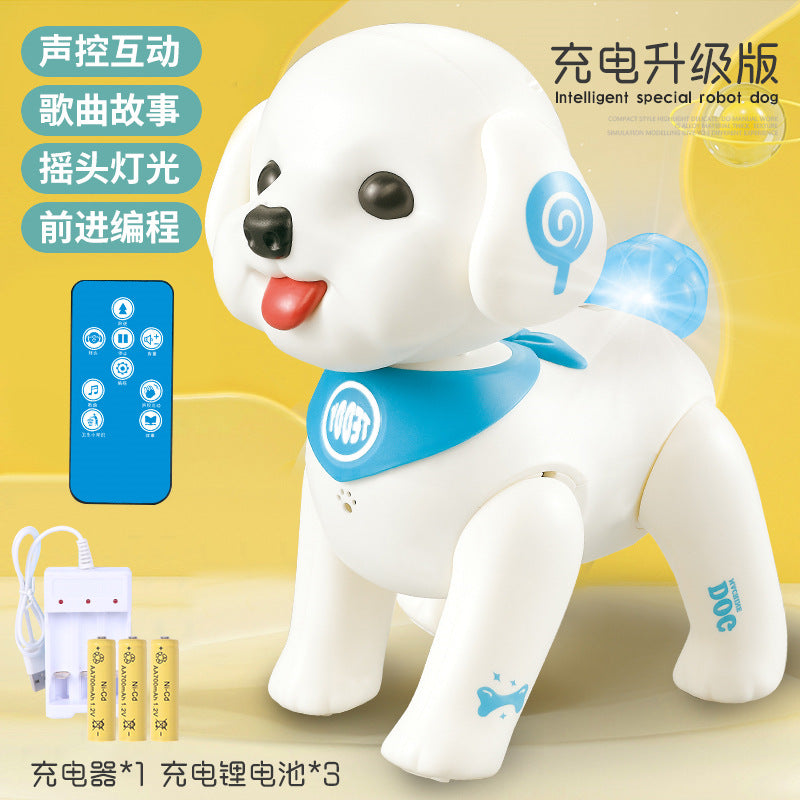 Intelligent robot dog electric remote control dialogue robot puzzle baby children's toy boy dog walking will bark