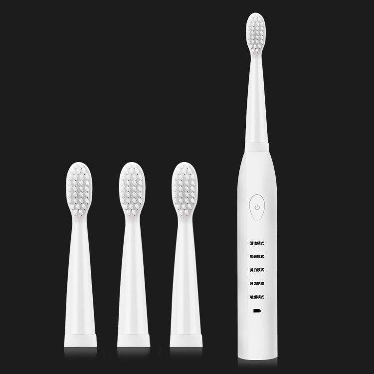 Electric toothbrush sonic vibration soft hair five-speed adjustment household USB charging waterproof adult toothbrush