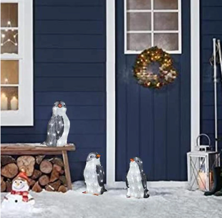 Light-Up Penguin Christmas Decoration Penguin Christmas Decoration Garden Decoration