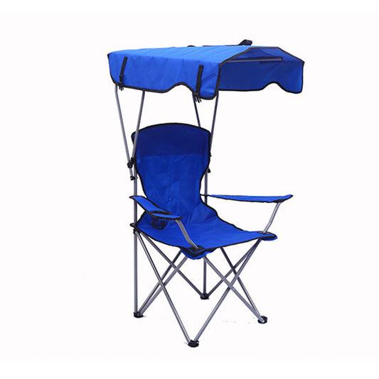 Outdoor portable folding beach chair Oxford cloth folding beach chair rest chair fishing chair with canopy umbrella