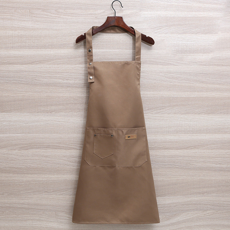 Korean fashion apron waterproof kitchen cafe manicure milk tea shop men and women work clothes