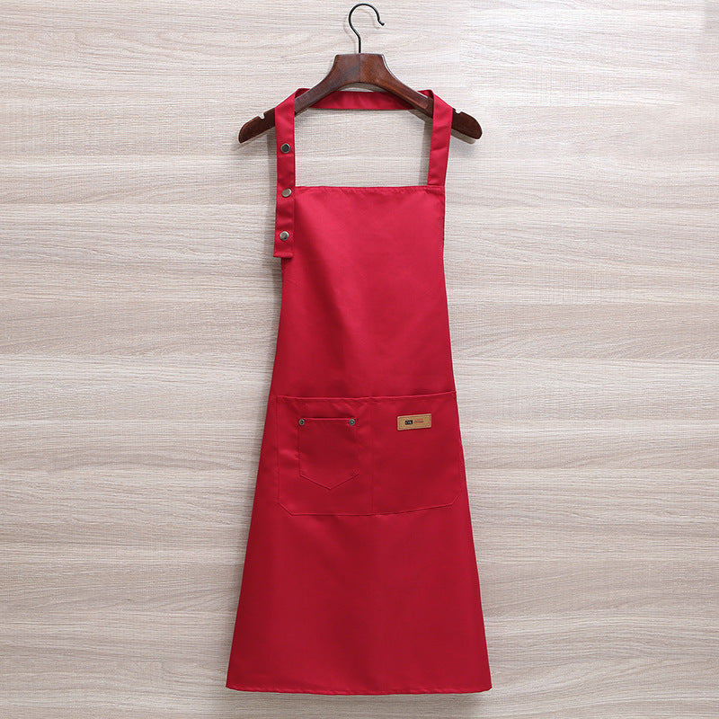 Korean fashion apron waterproof kitchen cafe manicure milk tea shop men and women work clothes