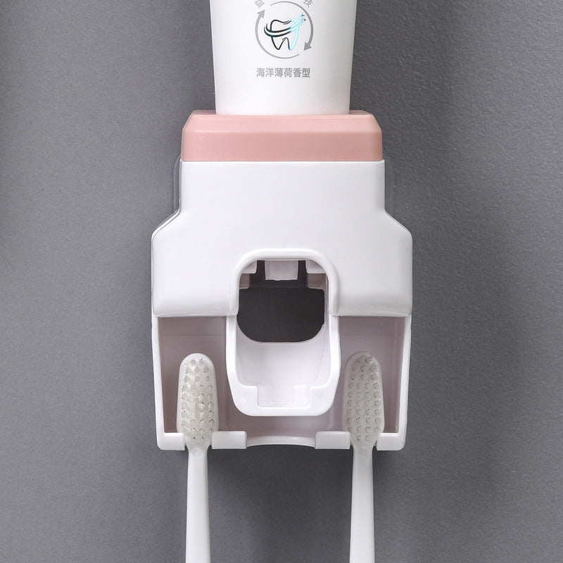 Cross-border hot-selling toilet washbasin automatic toothpaste toothbrush holder wall-mounted toothpaste lazy toothpaste squeezer