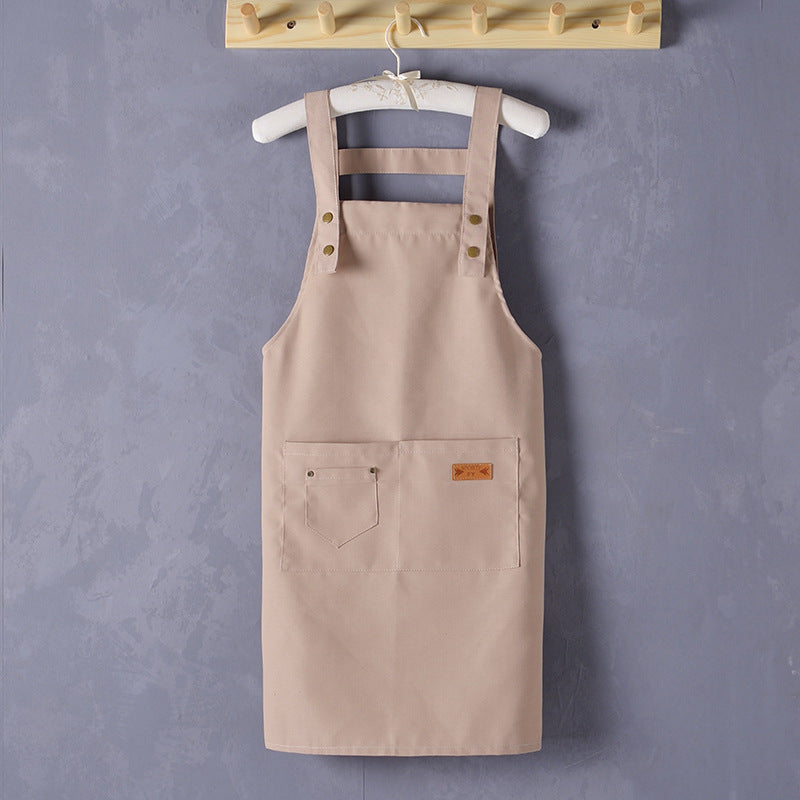 Korean fashion apron waterproof kitchen cafe manicure milk tea shop men and women work clothes