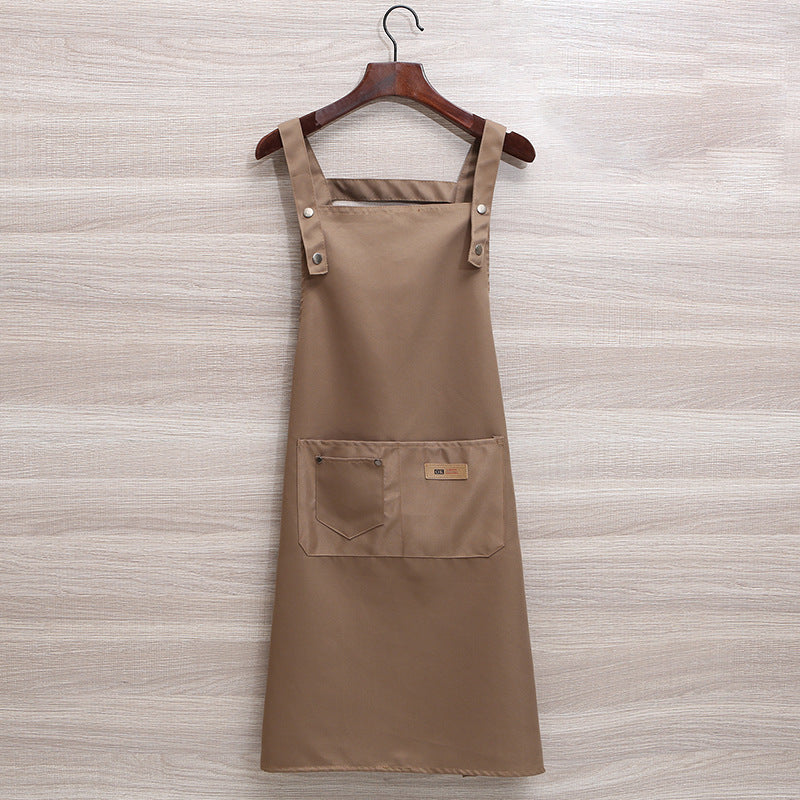 Korean fashion apron waterproof kitchen cafe manicure milk tea shop men and women work clothes