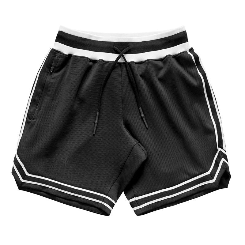 Europe and the United States new sports shorts men's basketball training quick-drying mesh straight loose five-point pants