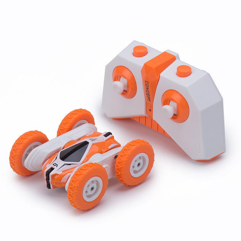 Qingyizhi made children's toy car boy 2.4G remote control dump truck stunt car charging power four-wheel drive off-road racing