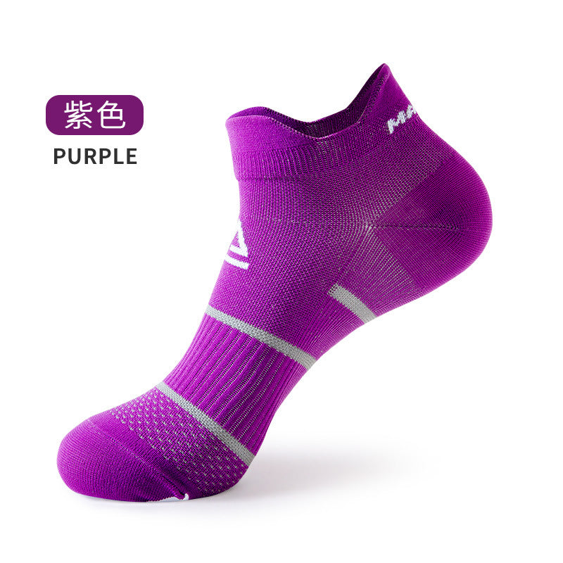 Sports socks, running socks, men's and women's color matching shallow mouth socks, fitness thin socks, tide socks, pressure boat socks