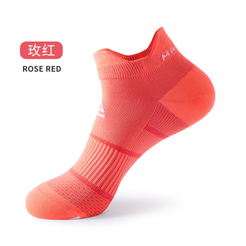 Sports socks, running socks, men's and women's color matching shallow mouth socks, fitness thin socks, tide socks, pressure boat socks