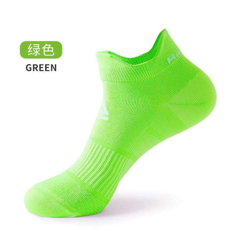 Sports socks, running socks, men's and women's color matching shallow mouth socks, fitness thin socks, tide socks, pressure boat socks