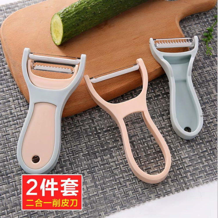 The new two-in-one kitchen multifunctional peeler stainless steel potato fruit grater household fruit peeler