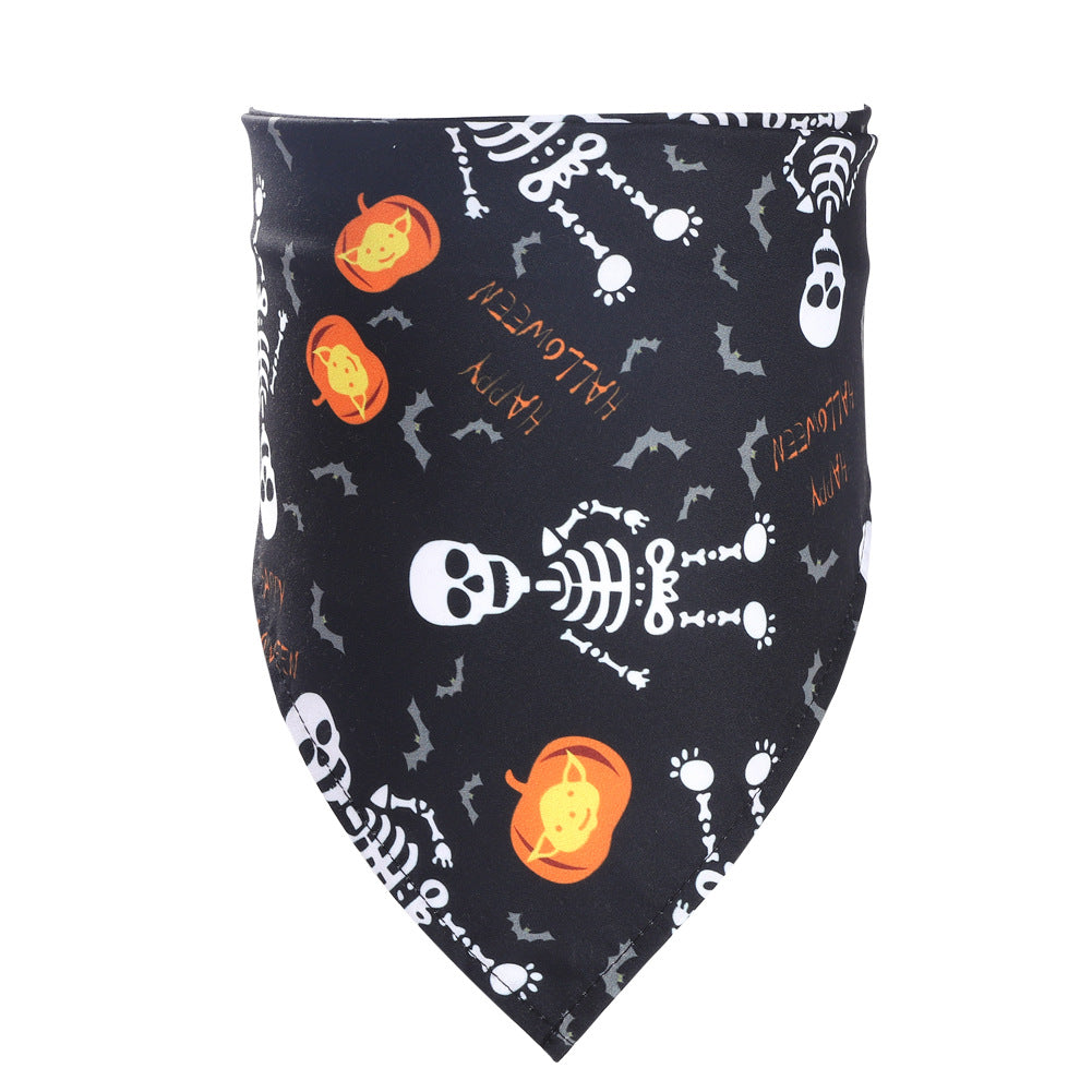 New Halloween pet saliva towel hot sale dog triangle scarf cat decoration scarf