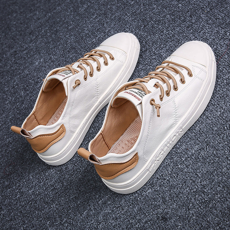 Korean board shoes men's casual leather shoes