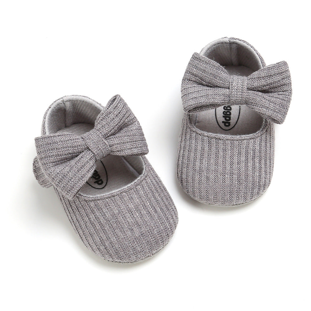 0-1 year old woolen bow baby princess shoes toddler baby shoes