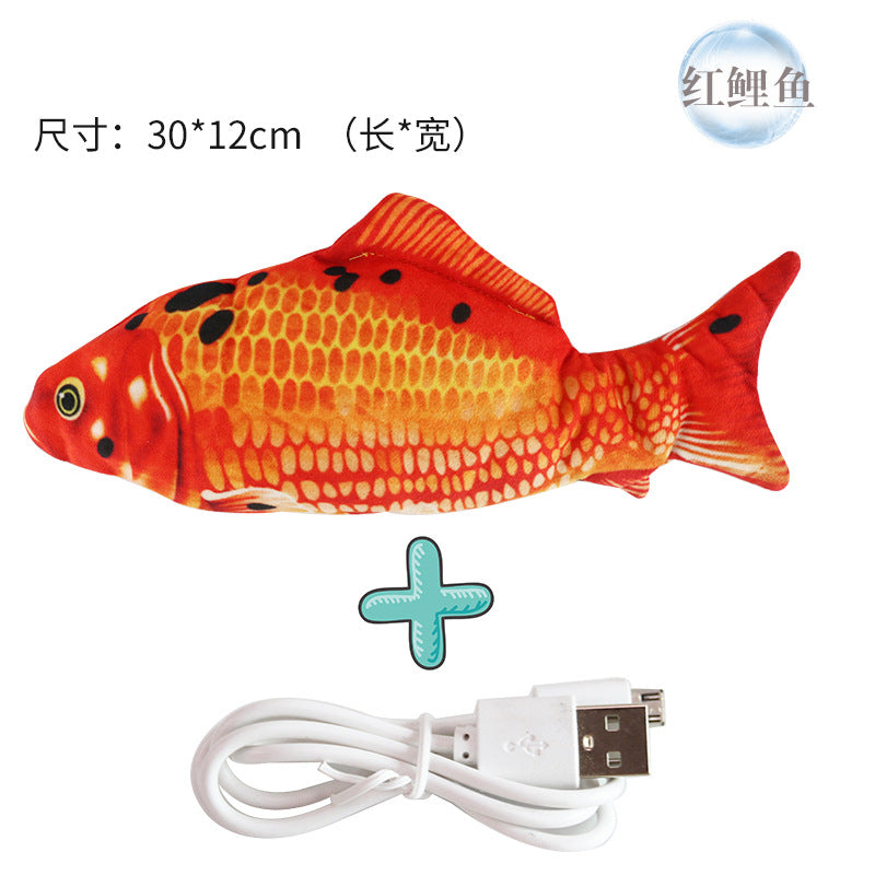 Pet supplies explosive electric simulation fish will beating cat toys automatically tease cat toys to send catnip