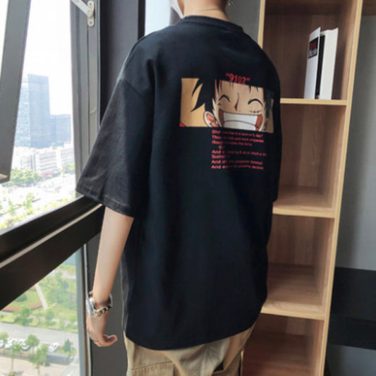 Korean version of the trend loose super fire cec Hong Kong style sleeved shirt half-sleeved clothes