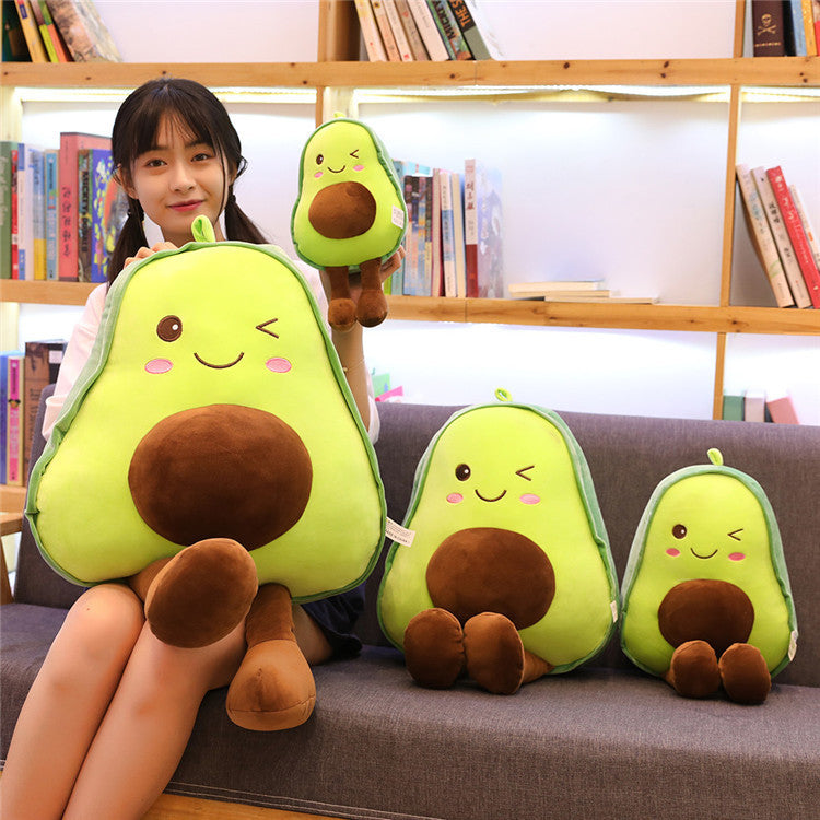 Down cotton avocado doll plush toy doll net red pillow sleeping pillow doll