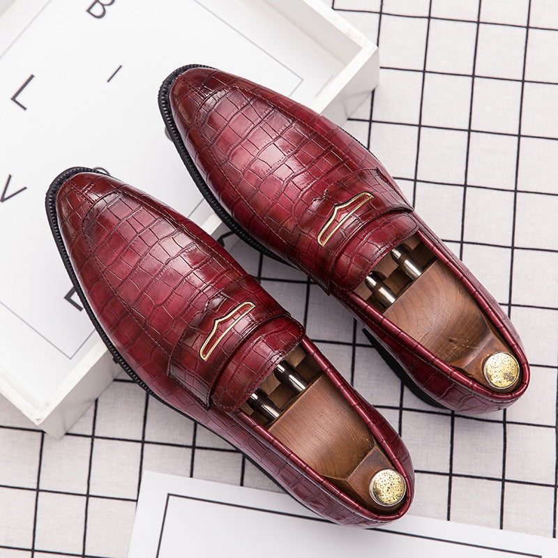 New British retro casual small leather shoes formal wear business banquet men's shoes trendy shoes