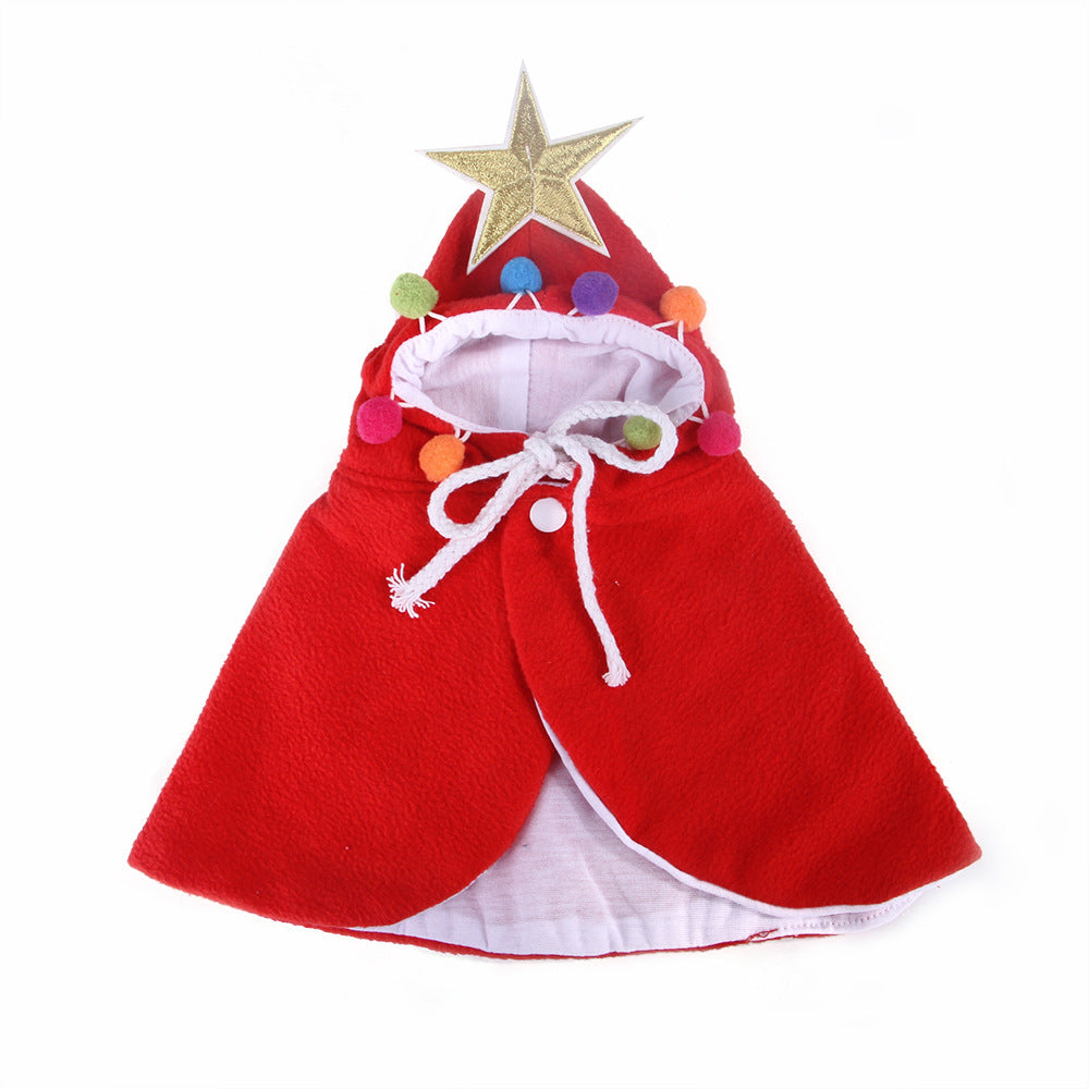 Pet Cat Dog Hat Headgear Scarf Cloak Transfiguration New Year Cloak Christmas Clothes