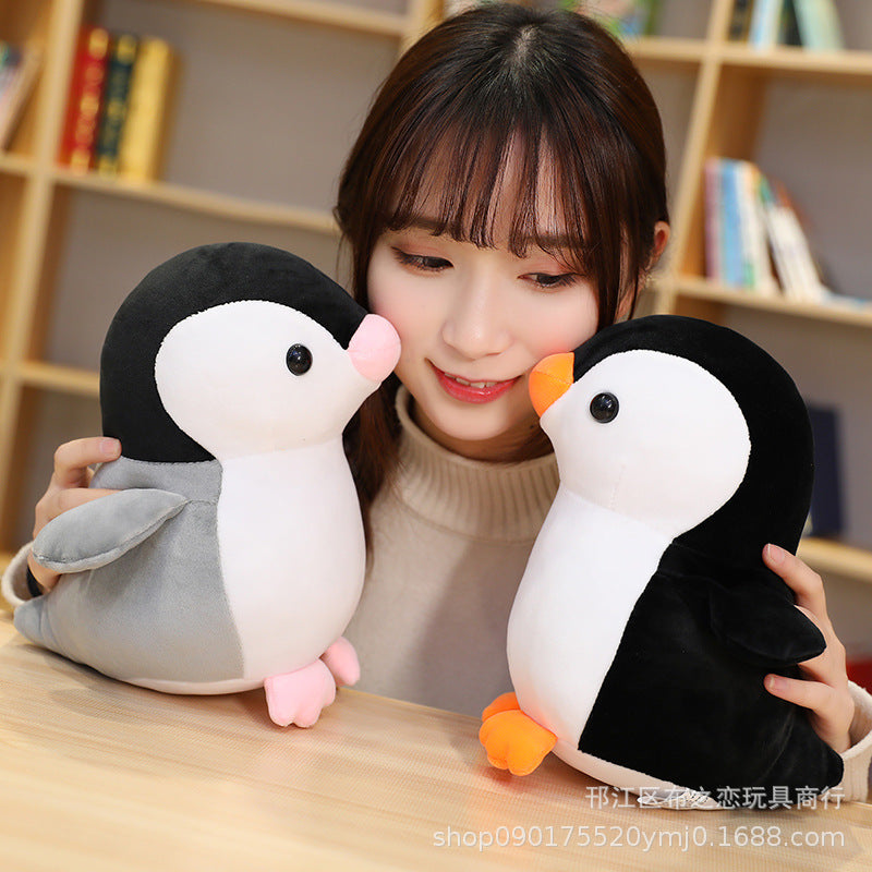 Cartoon penguin pillow doll doll rag doll aquarium park plush toy