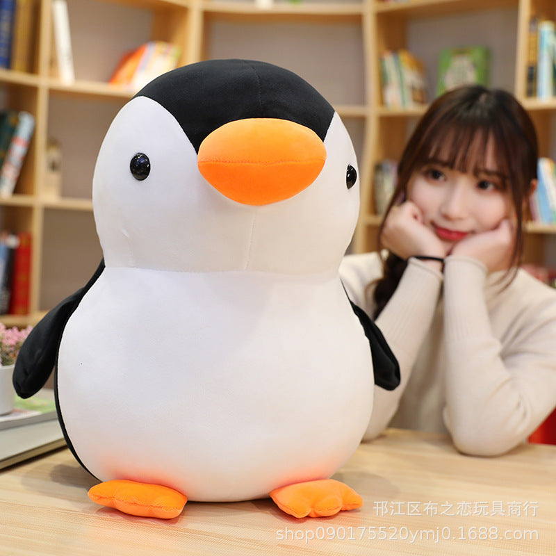 Cartoon penguin pillow doll doll rag doll aquarium park plush toy