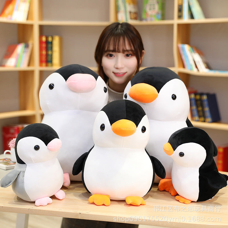 Cartoon penguin pillow doll doll rag doll aquarium park plush toy