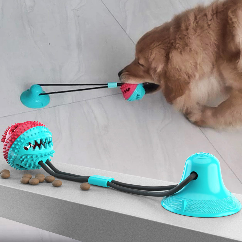 Pet supplies hot sale new sucker dog toy molar tooth leakage device resistant to bite ball Pet Molar