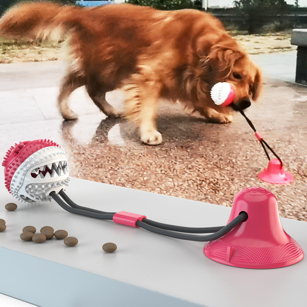 Pet supplies hot sale new sucker dog toy molar tooth leakage device resistant to bite ball Pet Molar