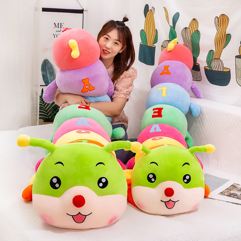 Cute LOVE caterpillar plush toy children girl gift cute doll doll pillow