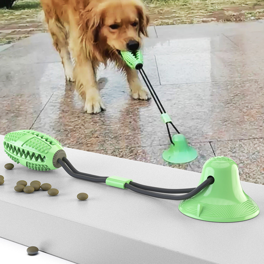 Pet supplies hot sale new sucker dog toy molar tooth leakage device resistant to bite ball Pet Molar