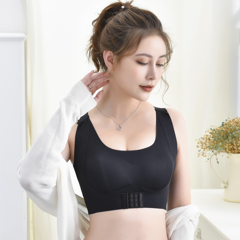 Cross-border sports underwear women's back 1 back 2-in-1 correction adjustment type gather no steel ring seamless beauty back bra