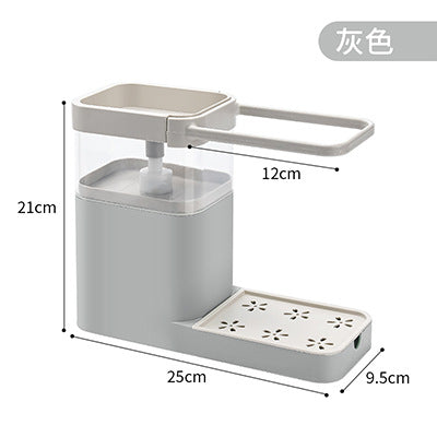 Kitchen press liquid box Wipe arrangement rack Sponge drain rack Dishwashing countertop rag hanger storage artifact