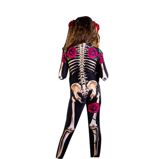 Halloween women's clothing horror skull skeleton one-piece party performance clothing