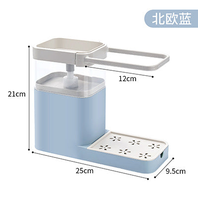 Kitchen press liquid box Wipe arrangement rack Sponge drain rack Dishwashing countertop rag hanger storage artifact