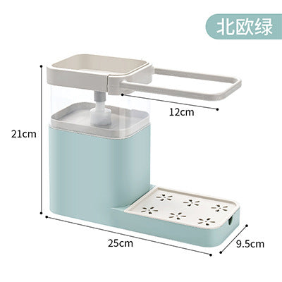 Kitchen press liquid box Wipe arrangement rack Sponge drain rack Dishwashing countertop rag hanger storage artifact