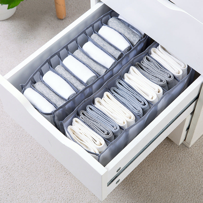 Underwear storage box, closet drawer compartment, socks artifact, household fabric underwear, compartmental box, sorting compartment